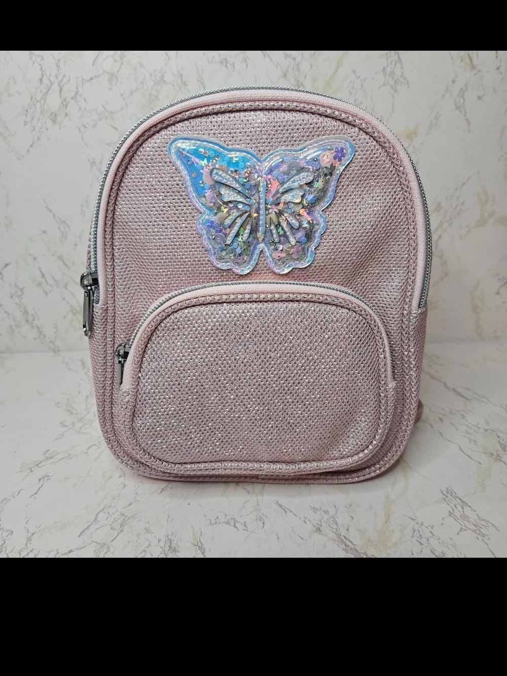 The Children's Place Sparkle Pink Butterfly Mini Backpack